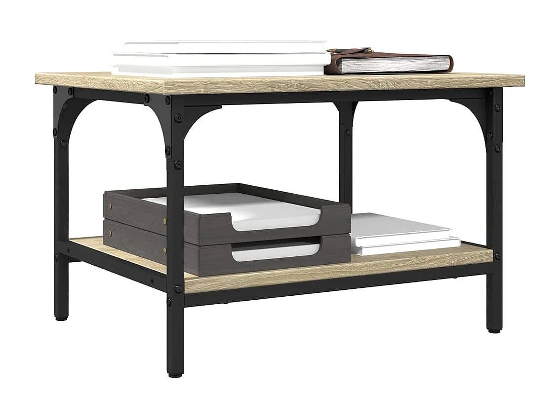 Supporto per stampante a 2 livelli rovere sonoma 50x40x38 cm