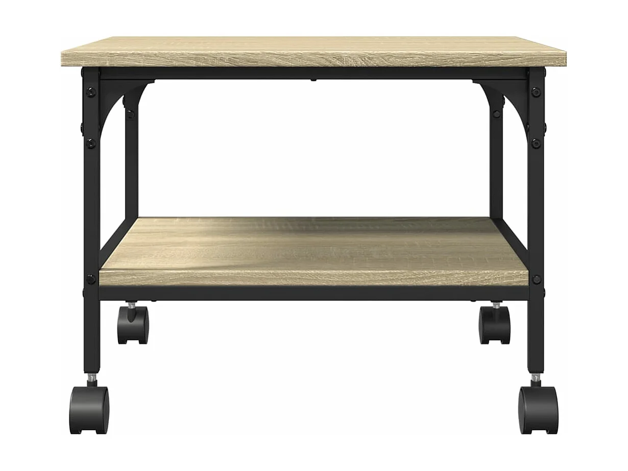 Supporto per stampante a 2 livelli rovere sonoma 50x40x38 cm