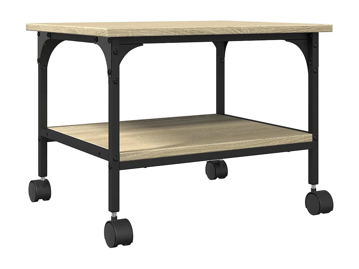 Supporto per stampante a 2 livelli rovere sonoma 50x40x38 cm