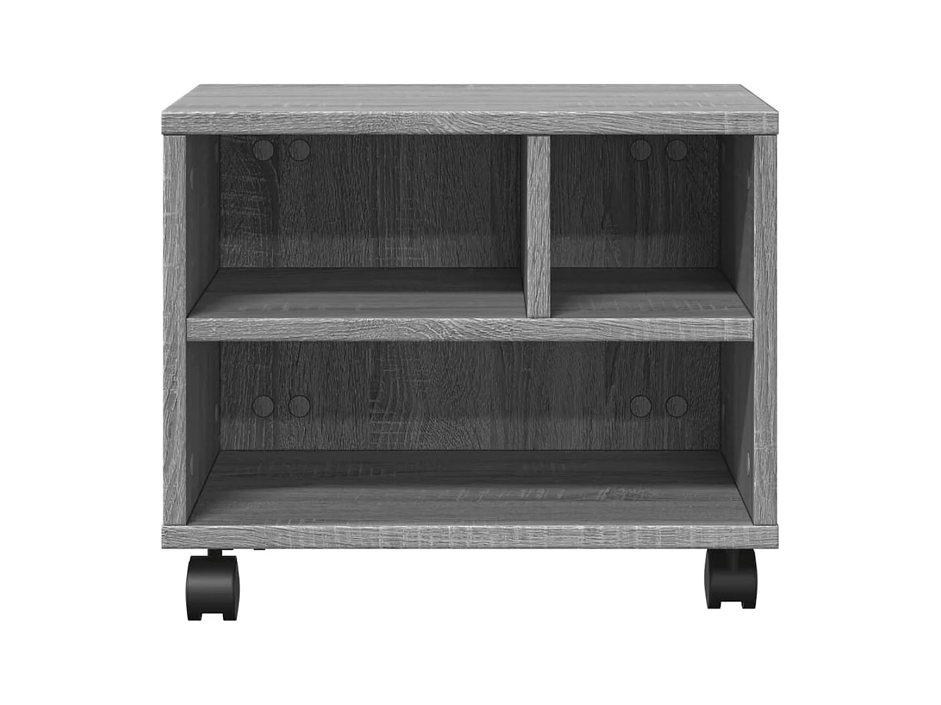 Printerstandaard met wielen sonoma grijs 41x32x34,5 cm