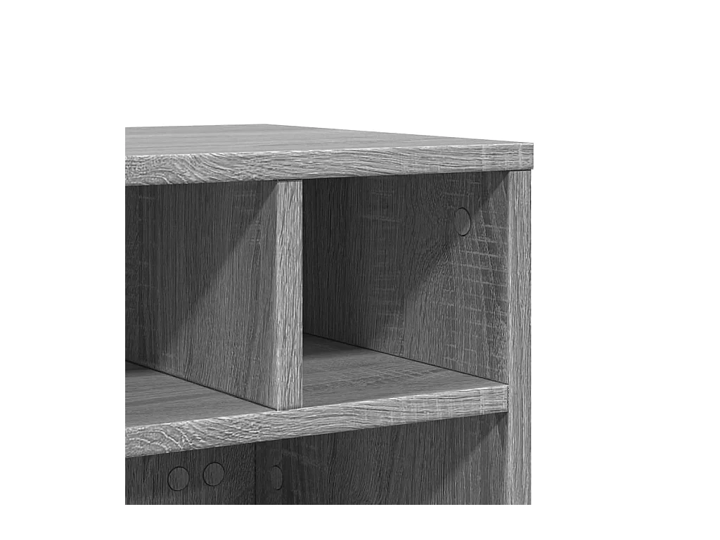 Printerstandaard met wielen sonoma grijs 41x32x34,5 cm