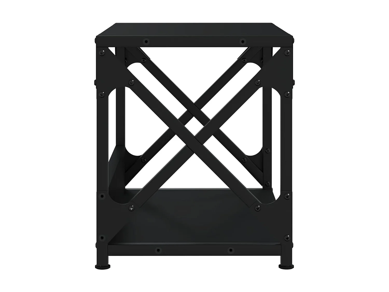 Supporto stampante 2 livelli nero 44x26x31,5 cm