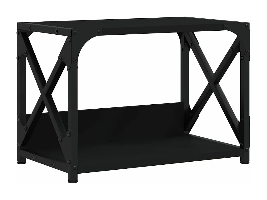 Support d'imprimante 2 niveaux noir 44x26x31,5 cm