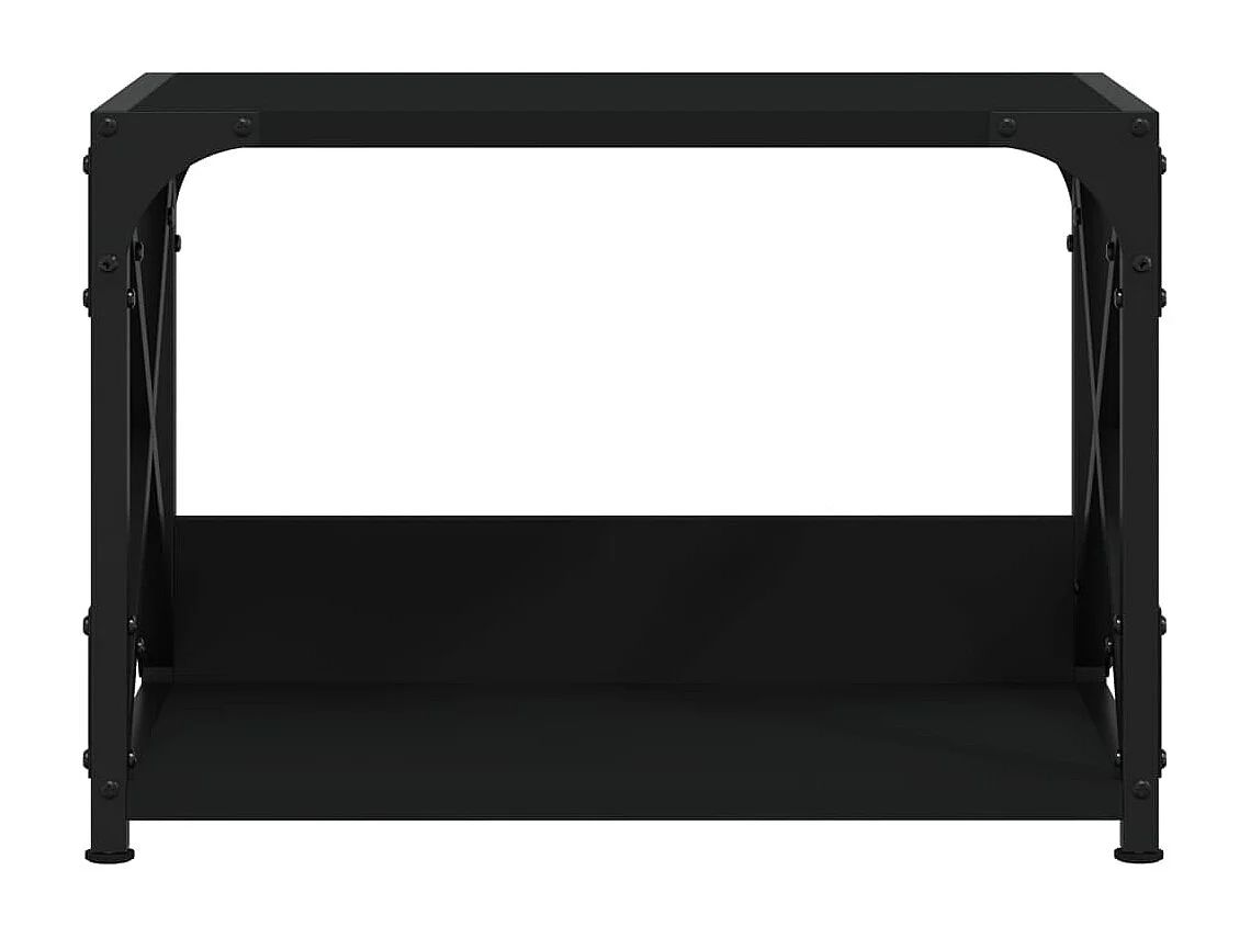 Support d'imprimante 2 niveaux noir 44x26x31,5 cm