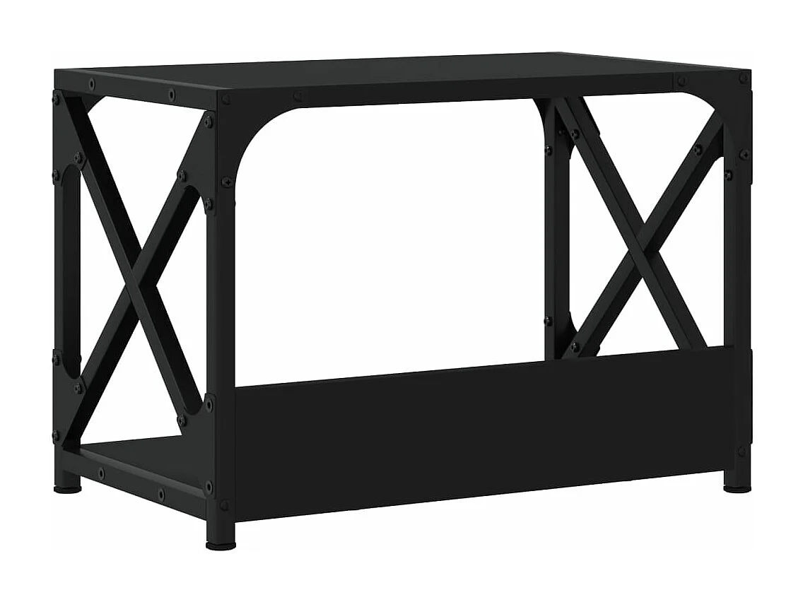 Support d'imprimante 2 niveaux noir 44x26x31,5 cm