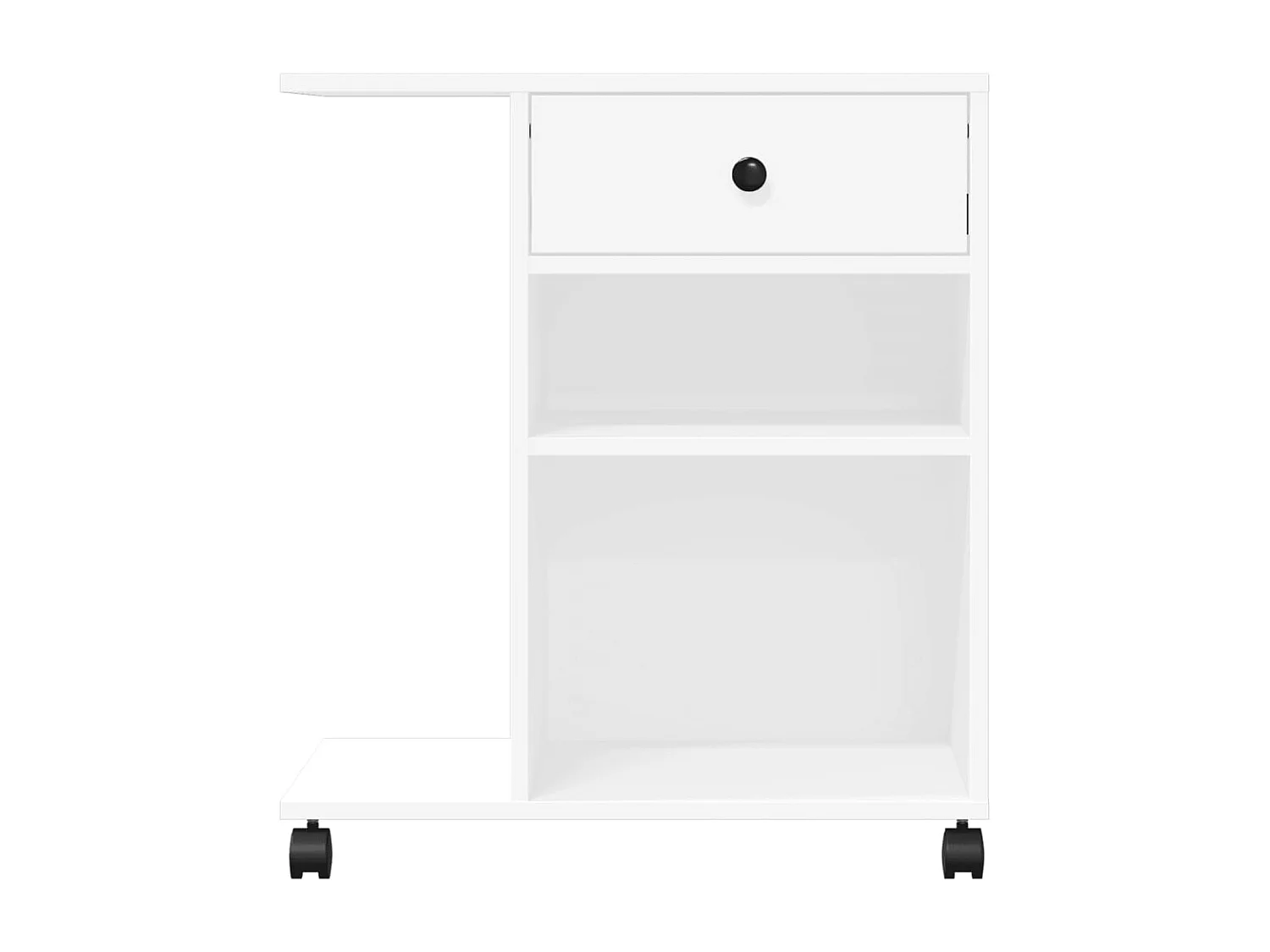 Support d'imprimante avec roulettes blanc 60x40x68,5 cm