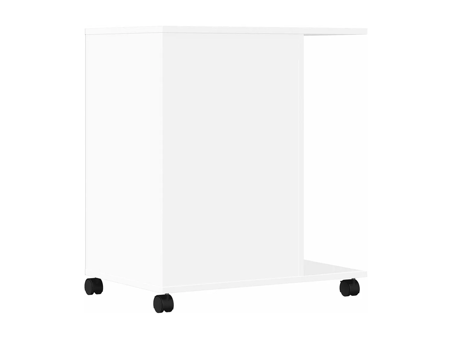 Support d'imprimante avec roulettes blanc 60x40x68,5 cm