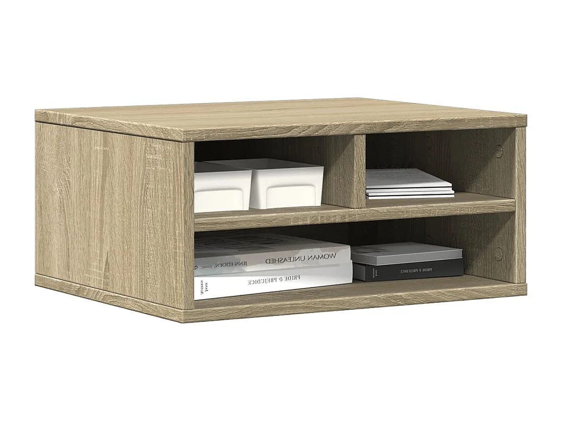 Soporte para impresora roble Sonoma 49x40x22,5 cm madera contrachapada