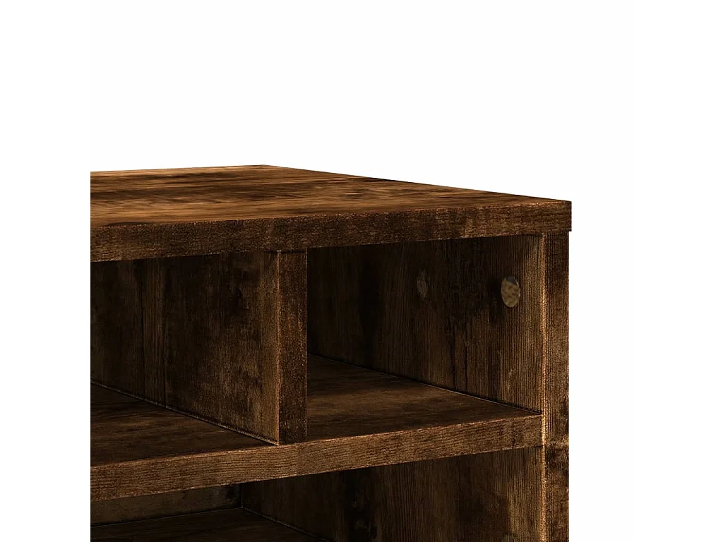 Support d'imprimante chêne fumé 40x32x22,5 cm bois d'ingénierie