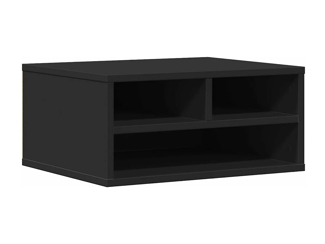 Support d'imprimante noir 49x40x22,5 cm bois d'ingénierie