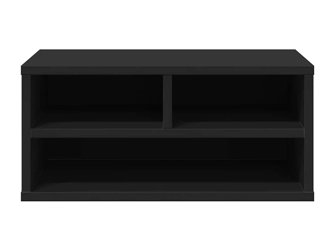 Support d'imprimante noir 49x40x22,5 cm bois d'ingénierie