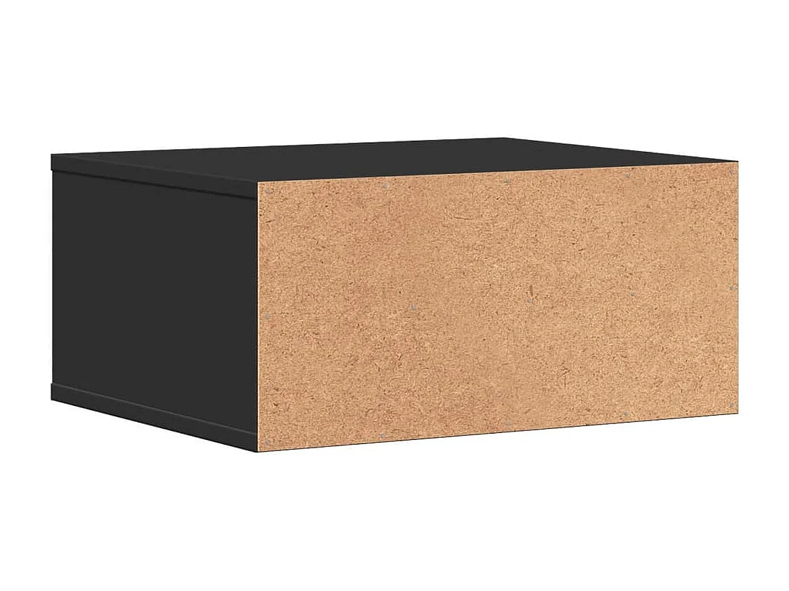 Support d'imprimante noir 49x40x22,5 cm bois d'ingénierie