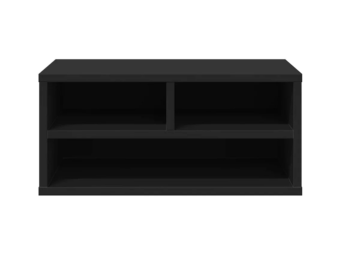 Zwarte printersteun 49x40x22,5 cm samengesteld hout