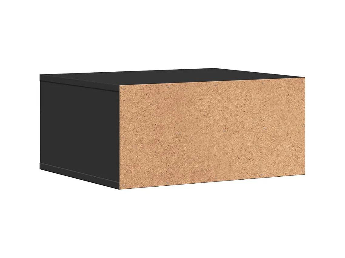Zwarte printersteun 49x40x22,5 cm samengesteld hout