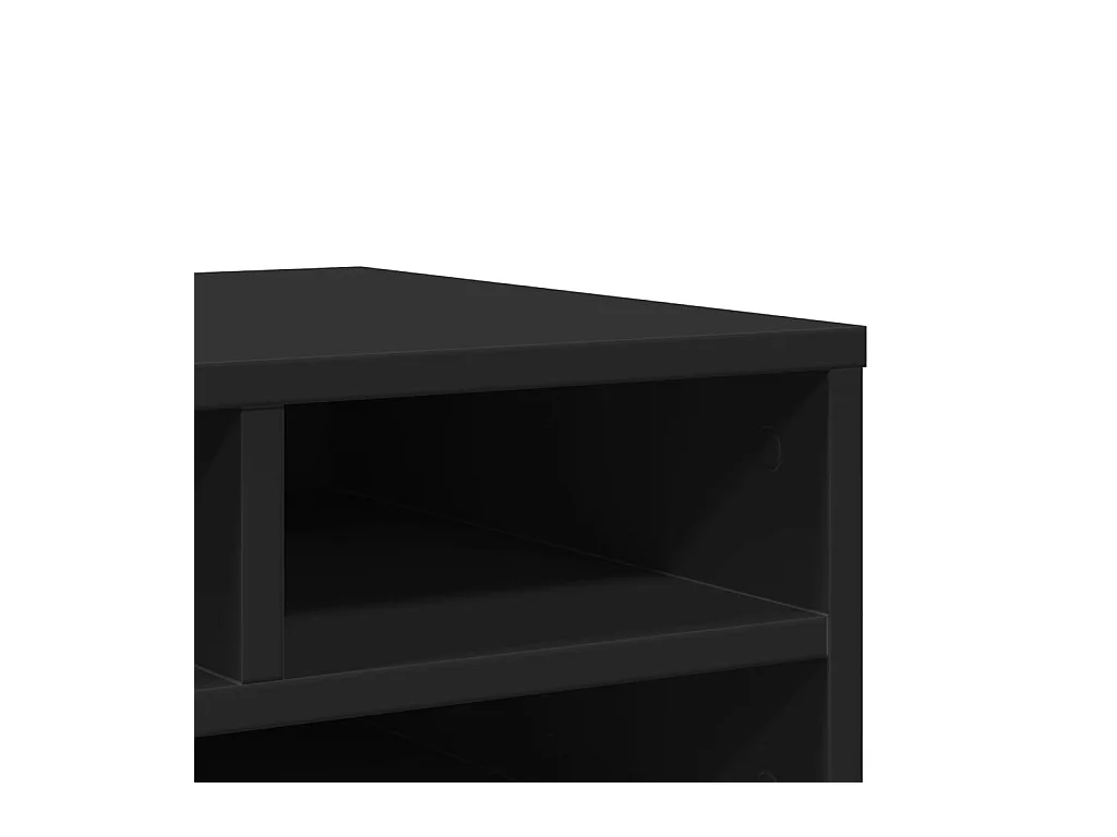 Zwarte printersteun 49x40x22,5 cm samengesteld hout