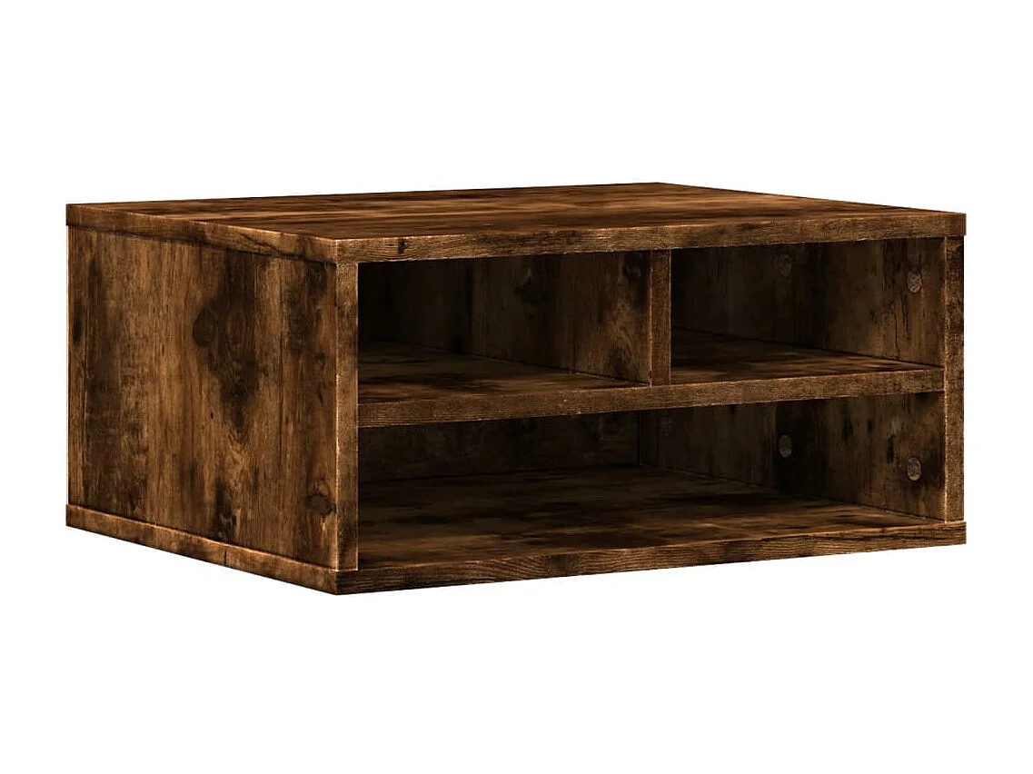 Support d'imprimante chêne fumé 49x40x22,5 cm bois d'ingénierie