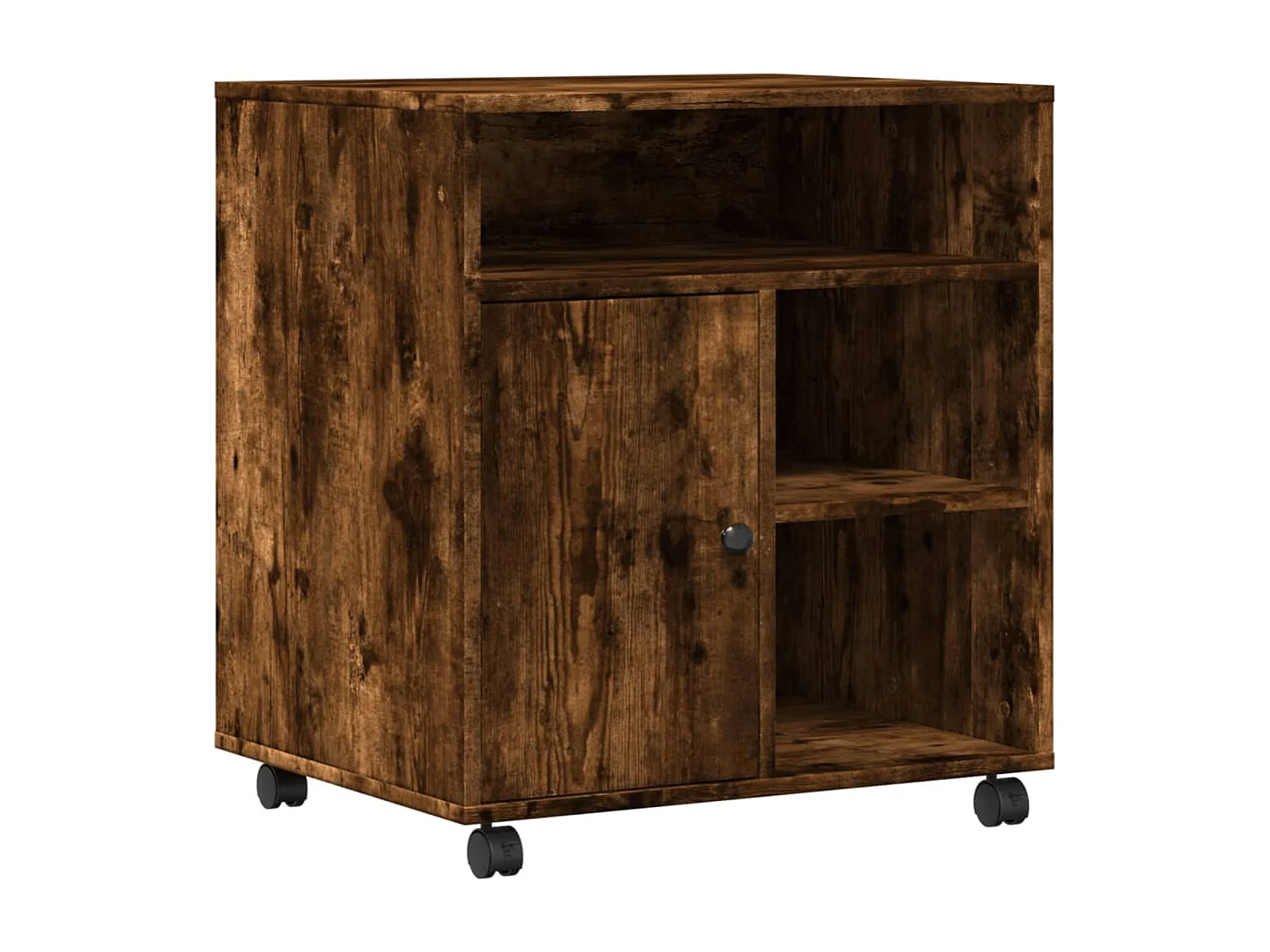 Support d'imprimante avec roulettes chêne fumé 60x50x67 cm