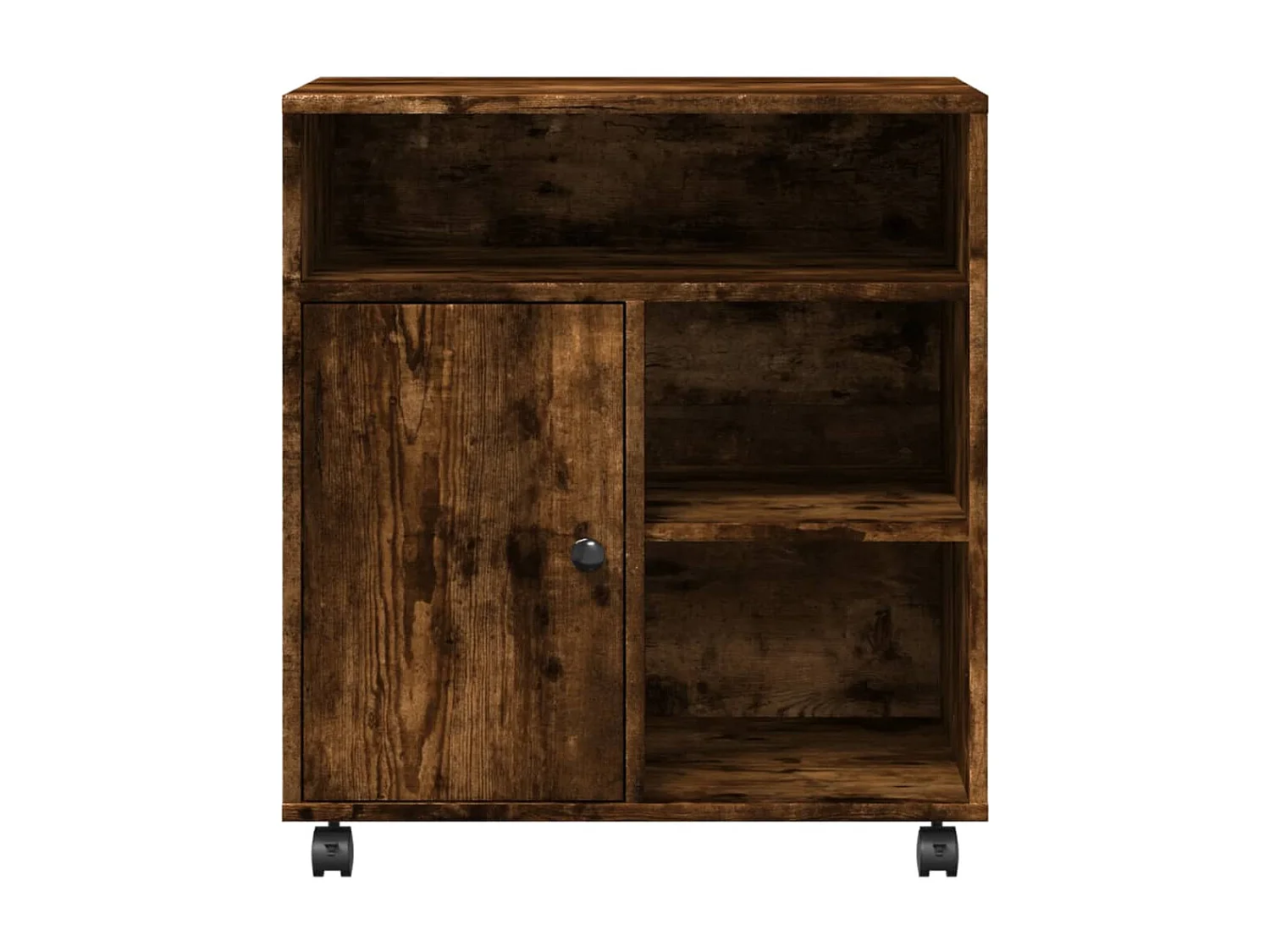 Support d'imprimante avec roulettes chêne fumé 60x50x67 cm