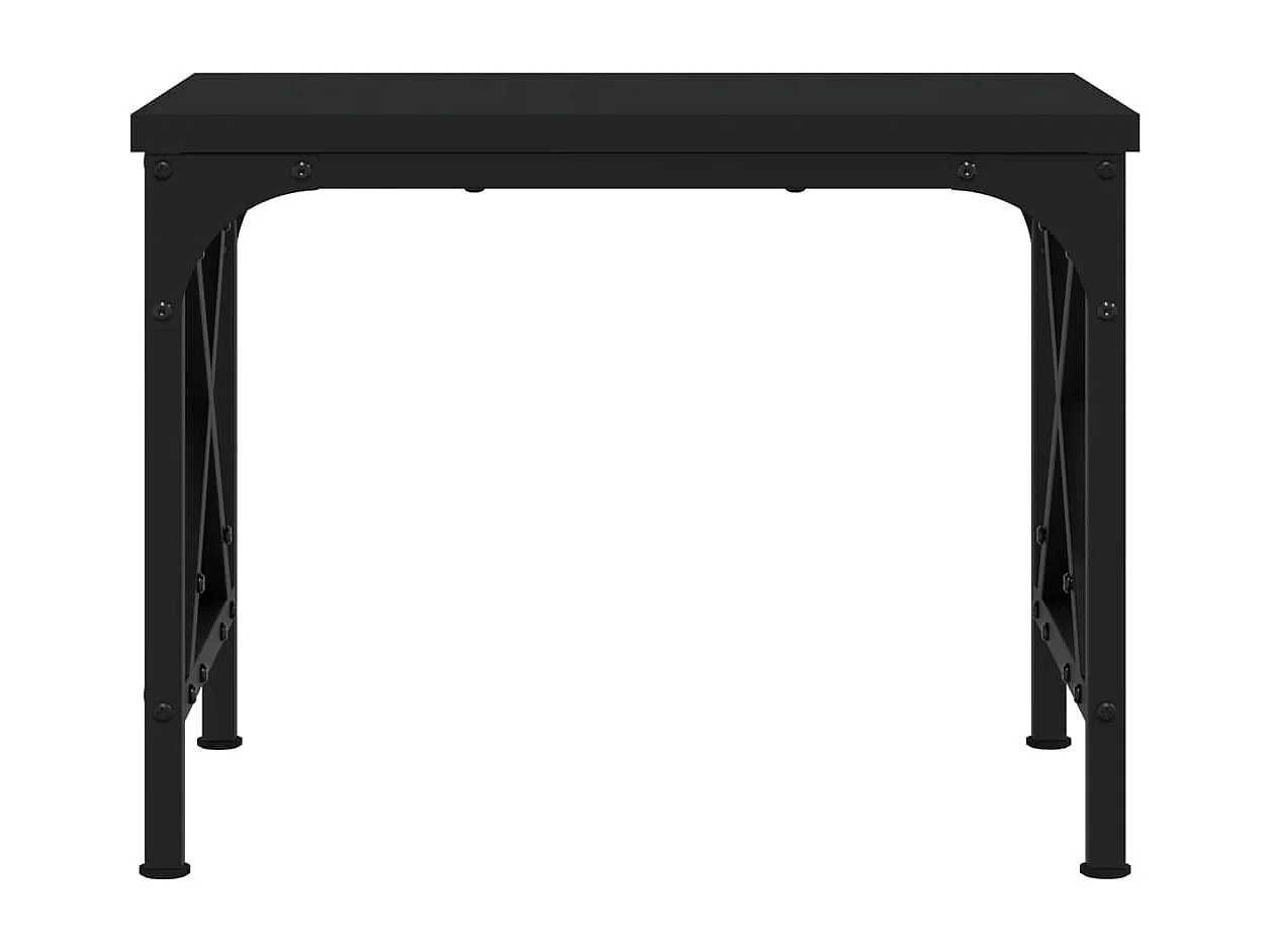 Support d'imprimante noir 40x30x31 cm bois d'ingénierie