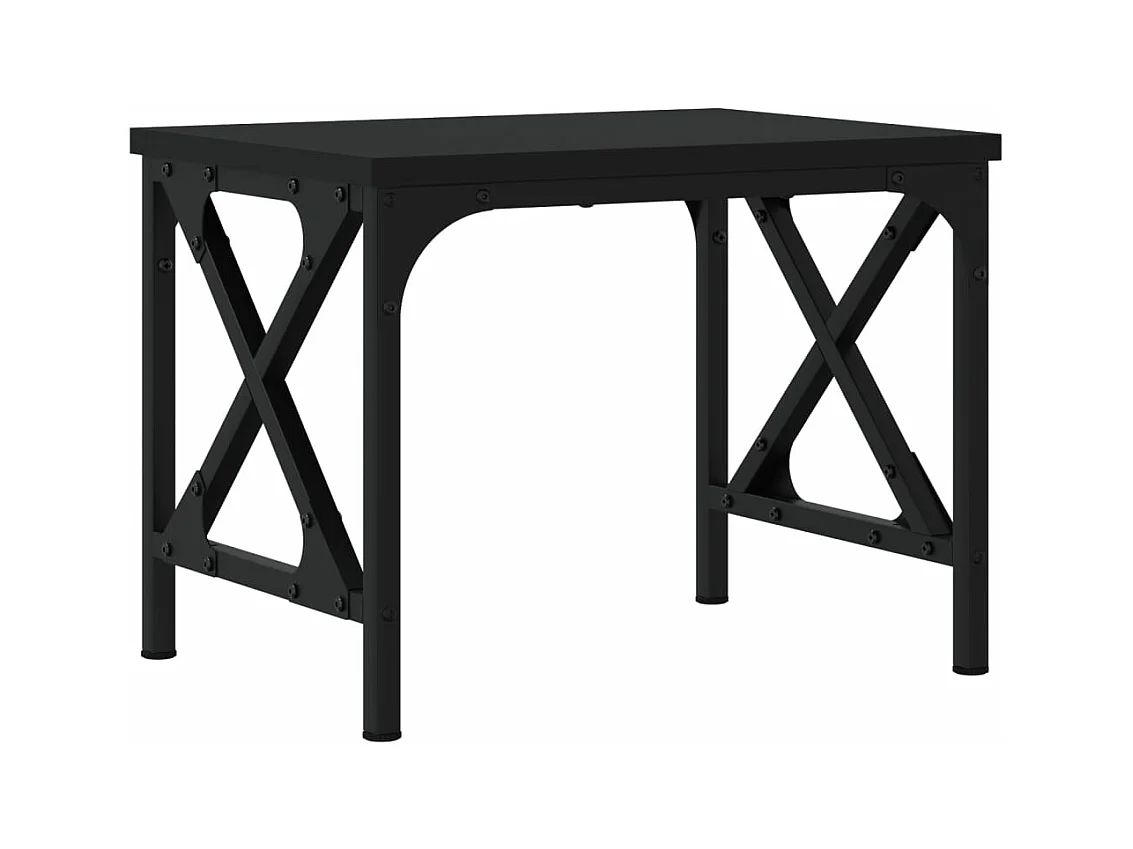 Support d'imprimante noir 40x30x31 cm bois d'ingénierie