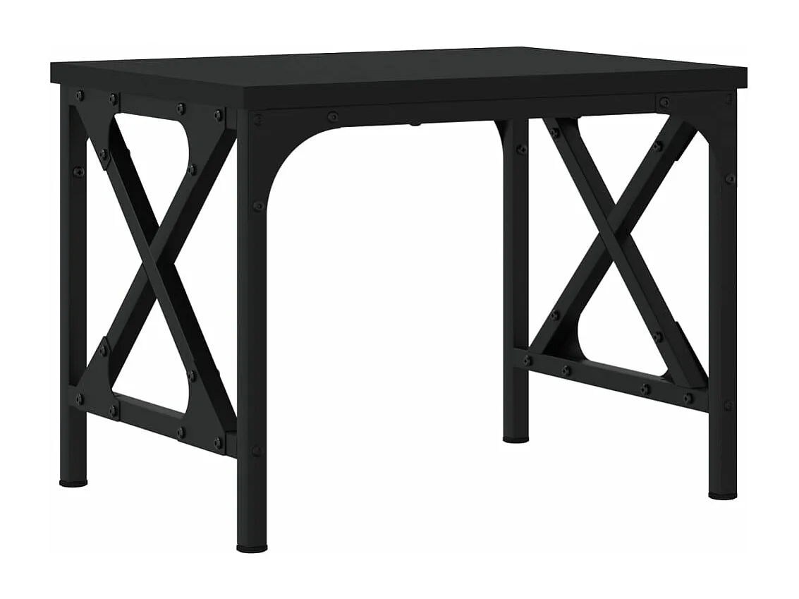 Support d'imprimante noir 40x30x31 cm bois d'ingénierie