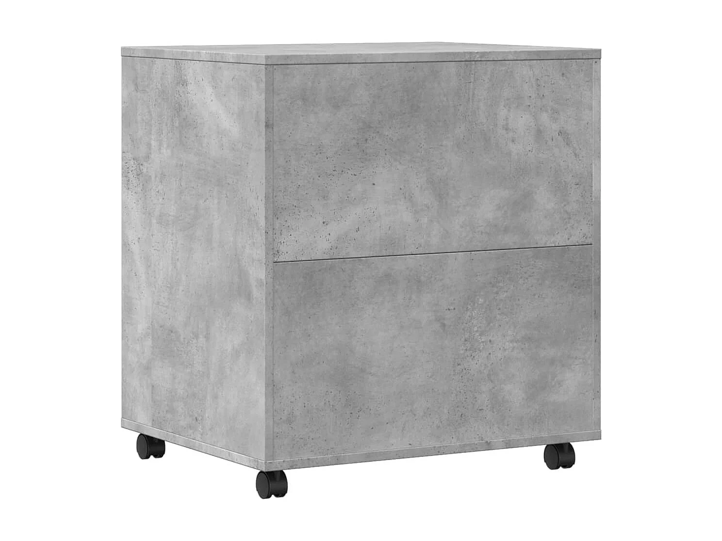 Support d'imprimante avec roulettes gris béton 60x50x67 cm