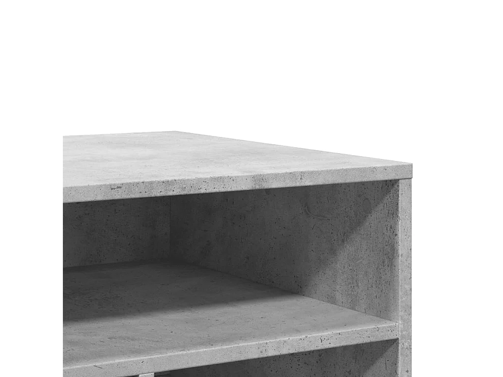 Support d'imprimante avec roulettes gris béton 60x50x67 cm