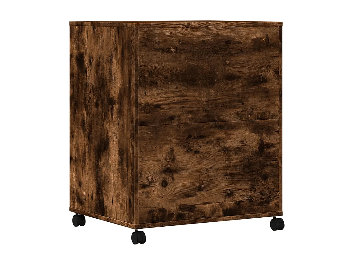 Druckerständer mit Rädern, geräucherte Eiche, 60 x 48 x 74 cm