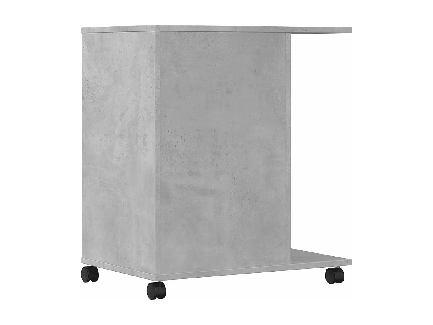 Support d'imprimante avec roulettes gris béton 60x40x68,5 cm