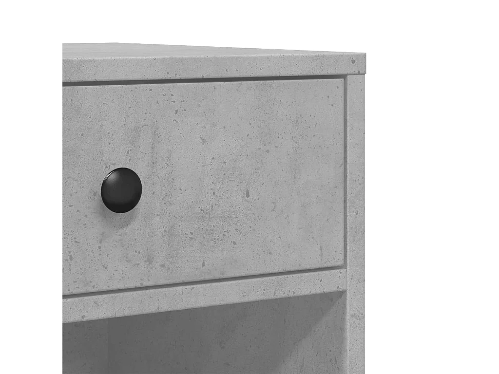 Support d'imprimante avec roulettes gris béton 60x40x68,5 cm