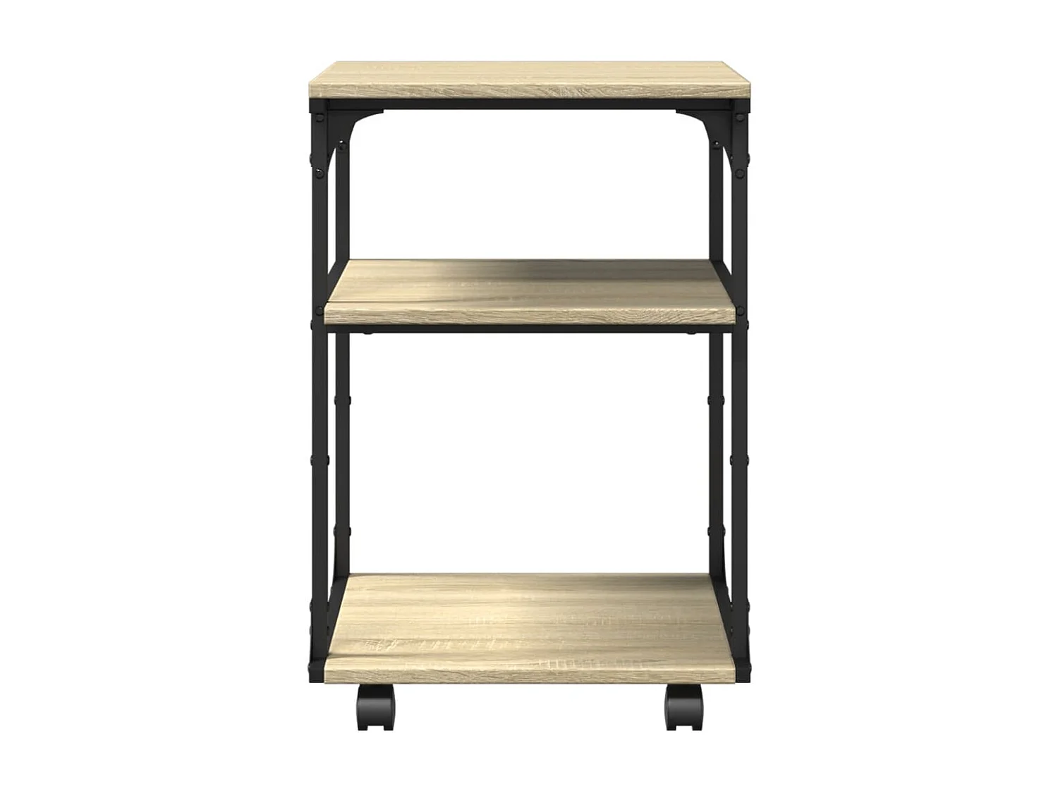 Support d'imprimante à 3 niveaux chêne sonoma 43x48x64 cm