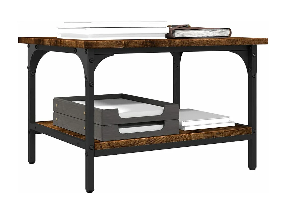 Supporto stampante a 2 livelli rovere fumé 50x40x38 cm