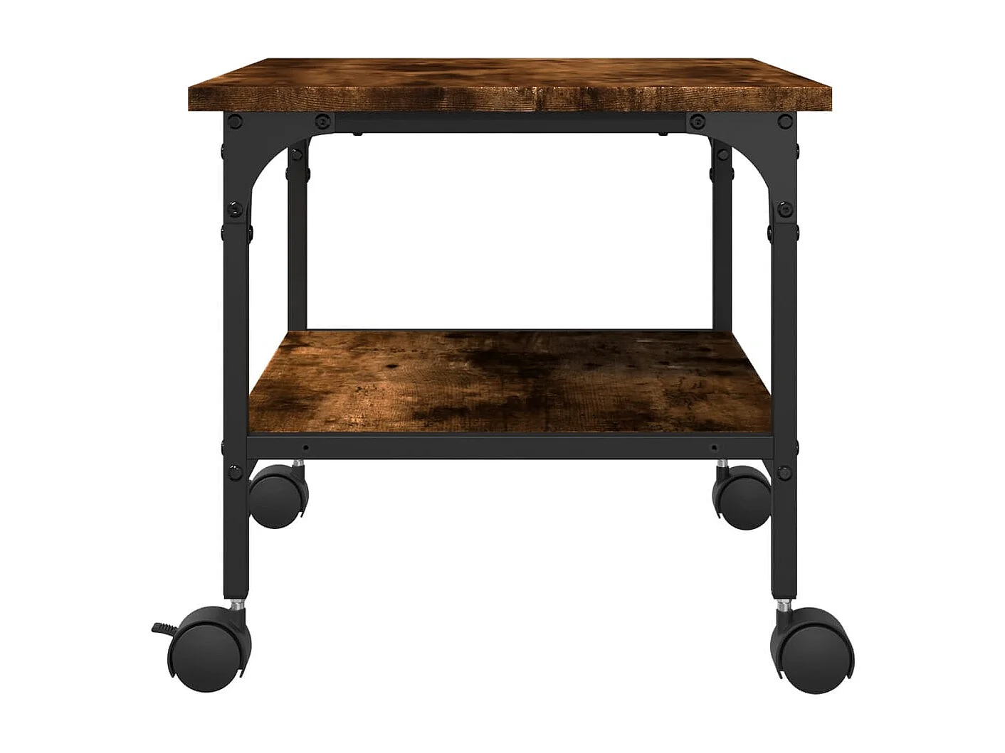 Supporto stampante a 2 livelli rovere fumé 50x40x38 cm