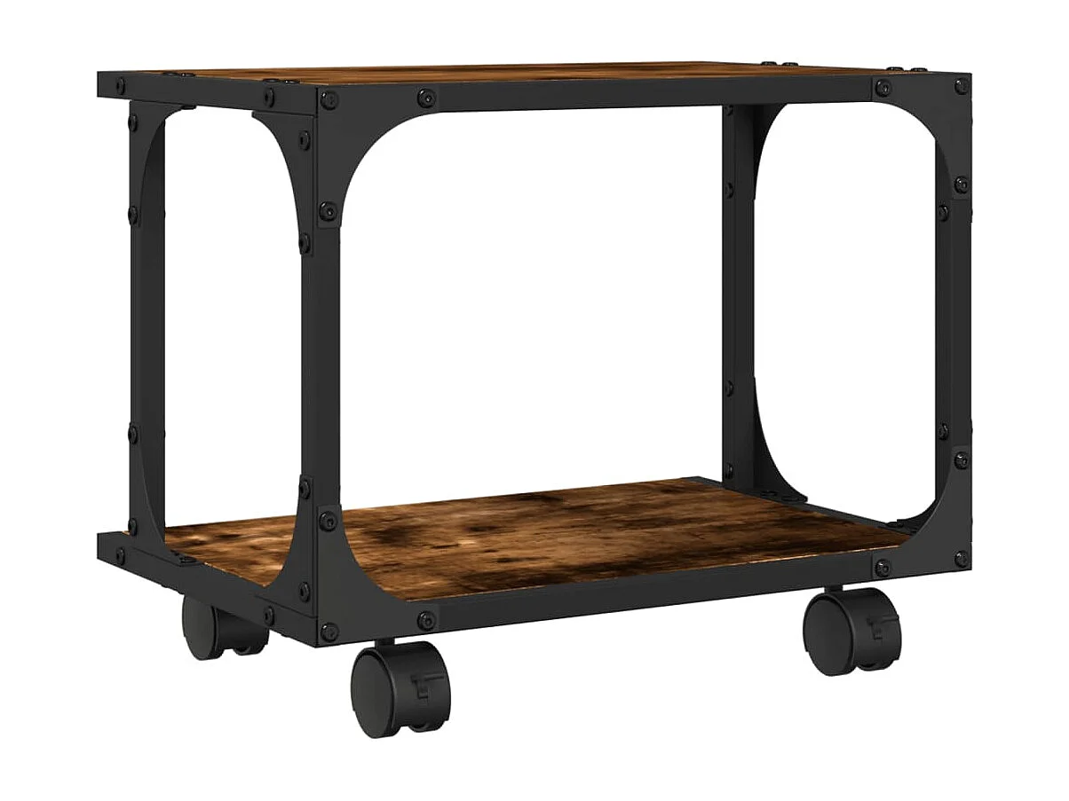 Supporto stampante 2 livelli rovere fumé 41x28x33,5 cm