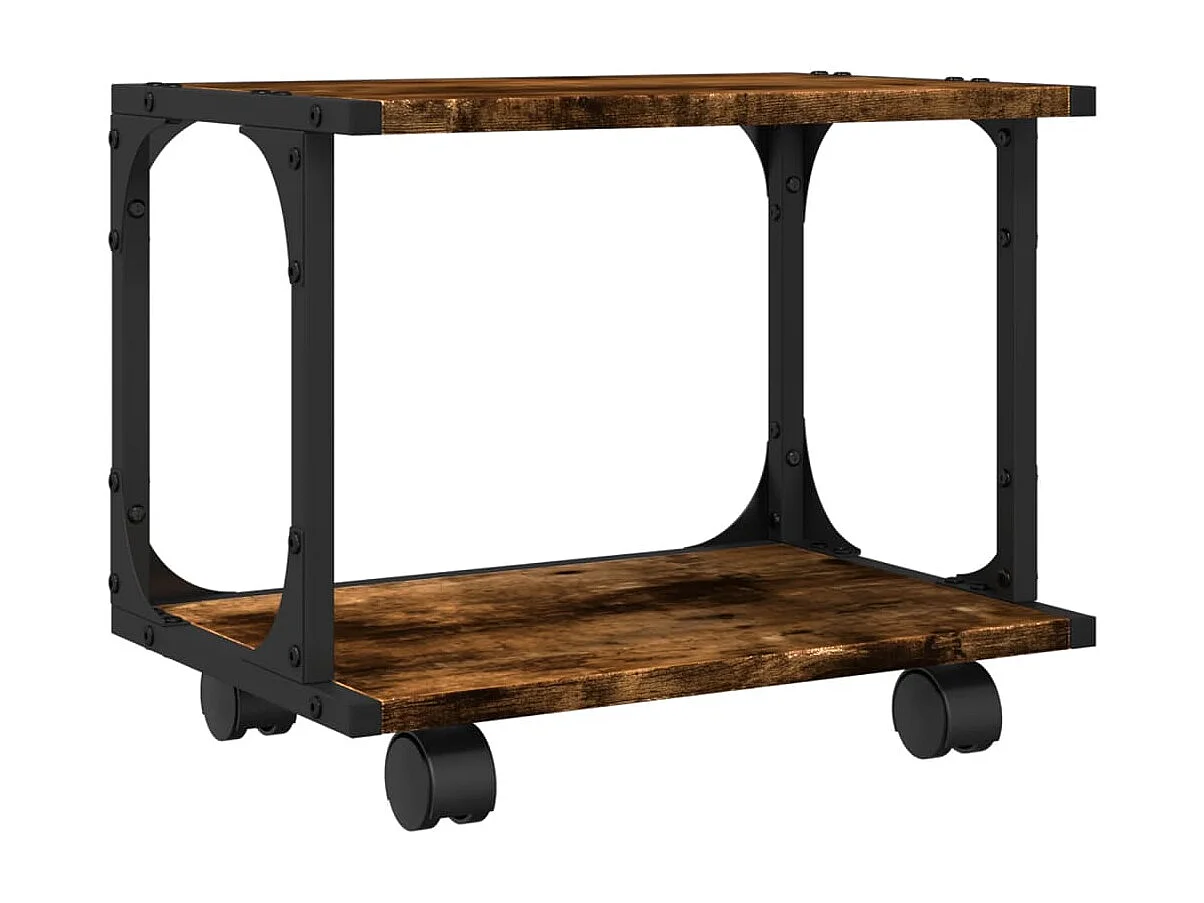 Supporto stampante 2 livelli rovere fumé 41x28x33,5 cm