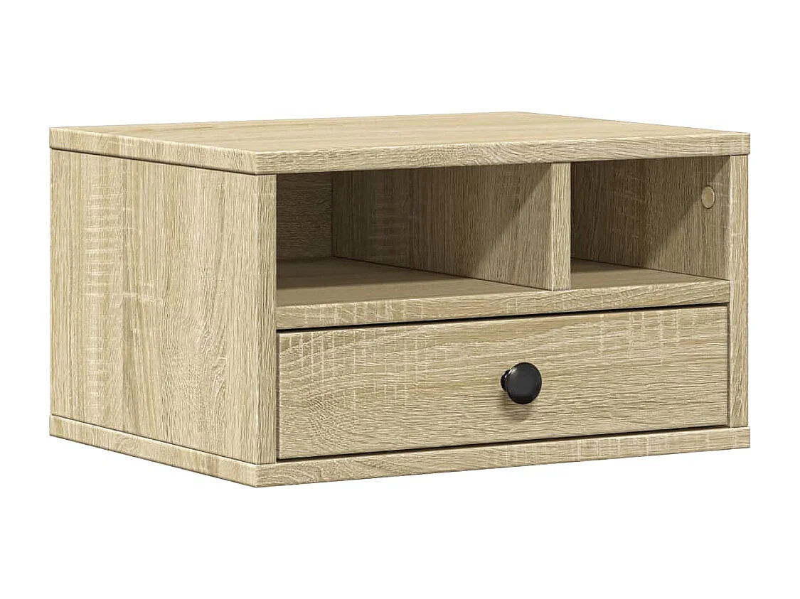 Soporte para impresora roble Sonoma 40x32x22,5 cm madera contrachapada