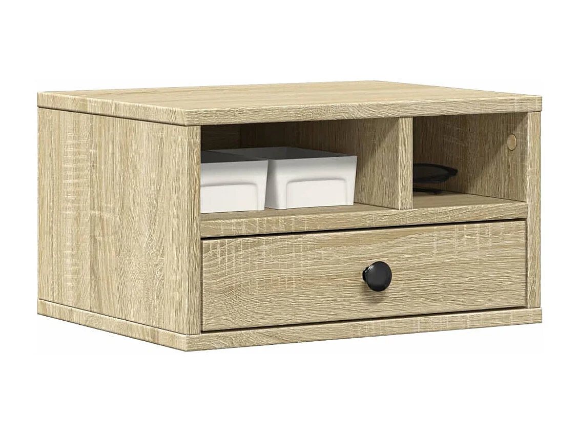 Soporte para impresora roble Sonoma 40x32x22,5 cm madera contrachapada