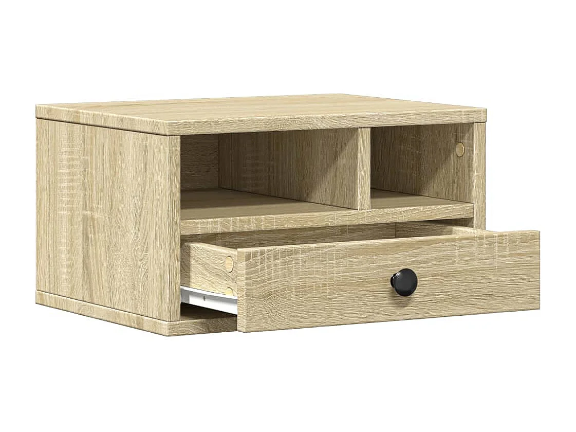 Soporte para impresora roble Sonoma 40x32x22,5 cm madera contrachapada