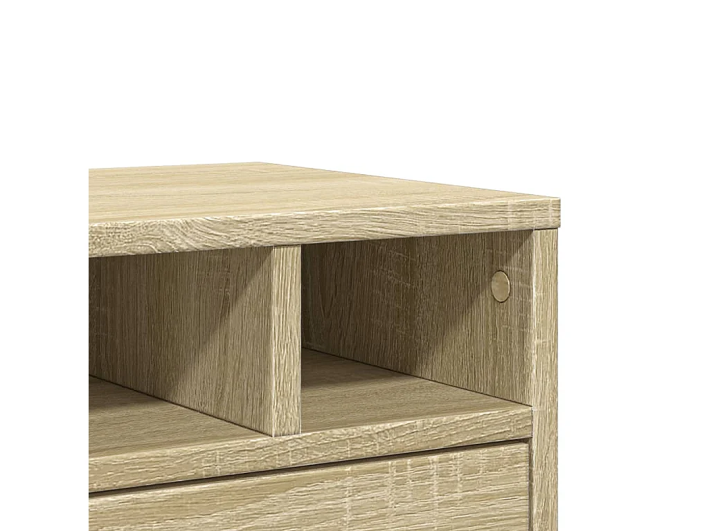 Soporte para impresora roble Sonoma 40x32x22,5 cm madera contrachapada