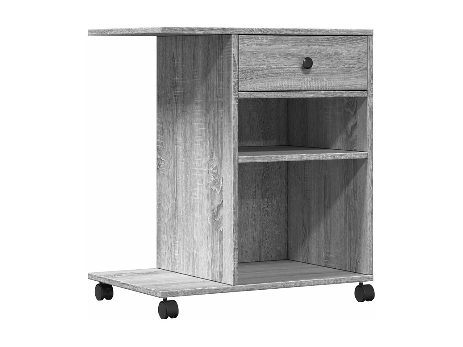 Soporte para impresora con ruedas sonoma gris 60x40x68,5 cm