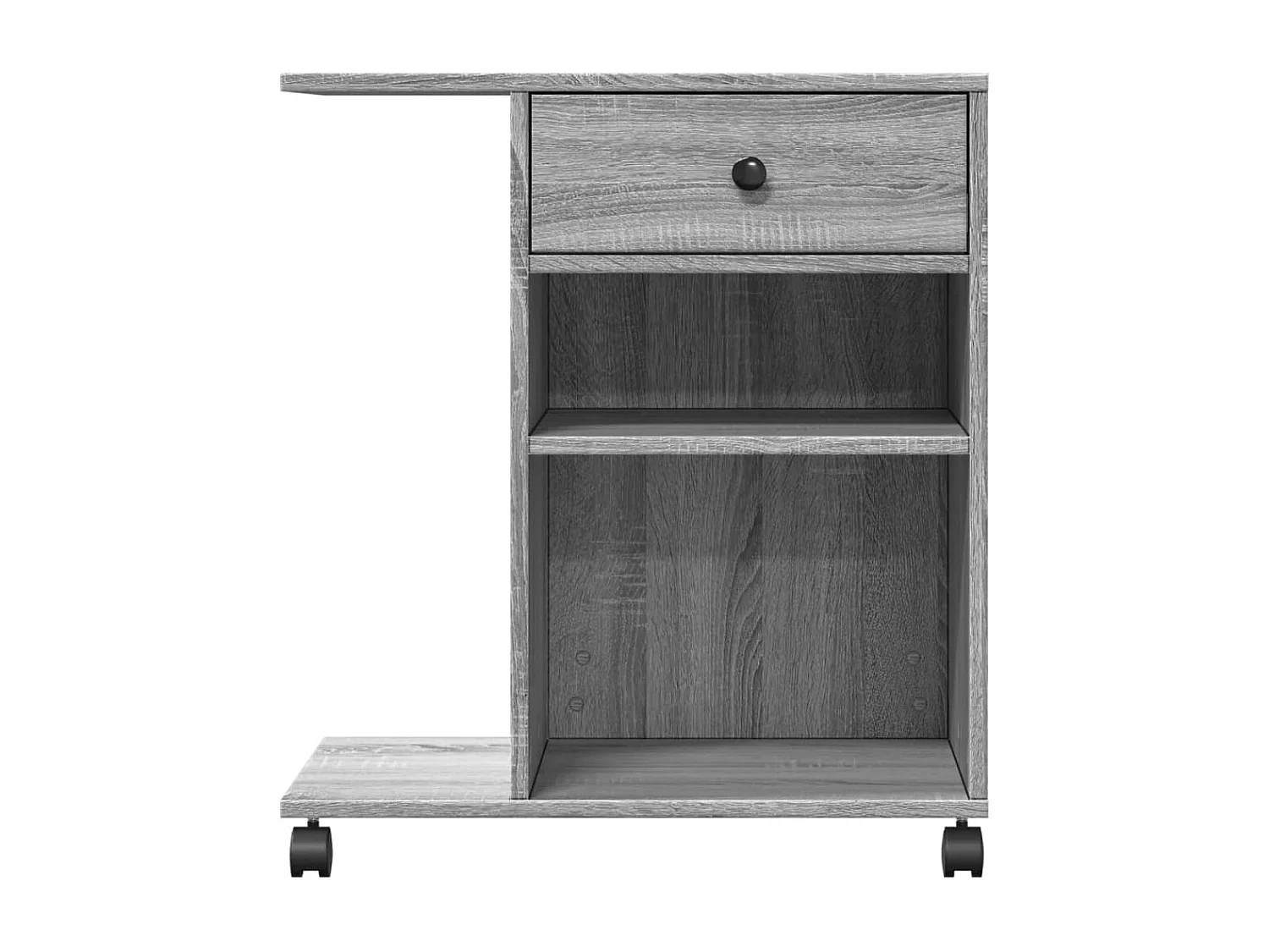 Support d'imprimante avec roulettes sonoma gris 60x40x68,5 cm