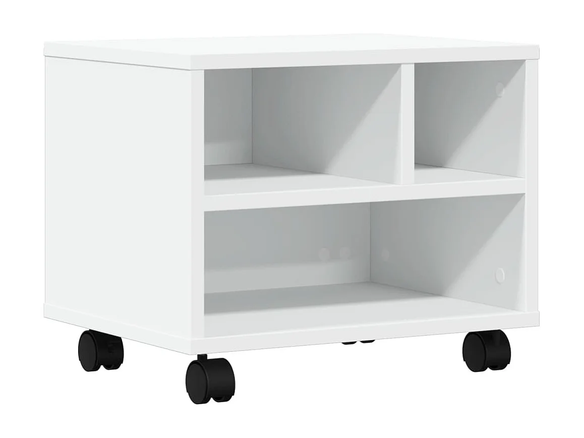 Soporte para impresora con ruedas blanco 41x32x34,5 cm