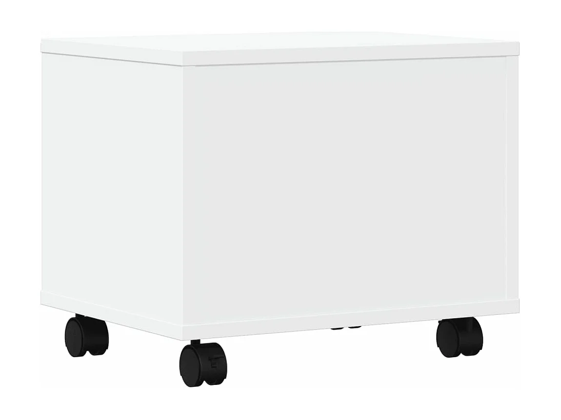 Soporte para impresora con ruedas blanco 41x32x34,5 cm