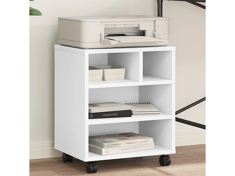 Soporte para impresora con ruedas blanco 41x32x48 cm