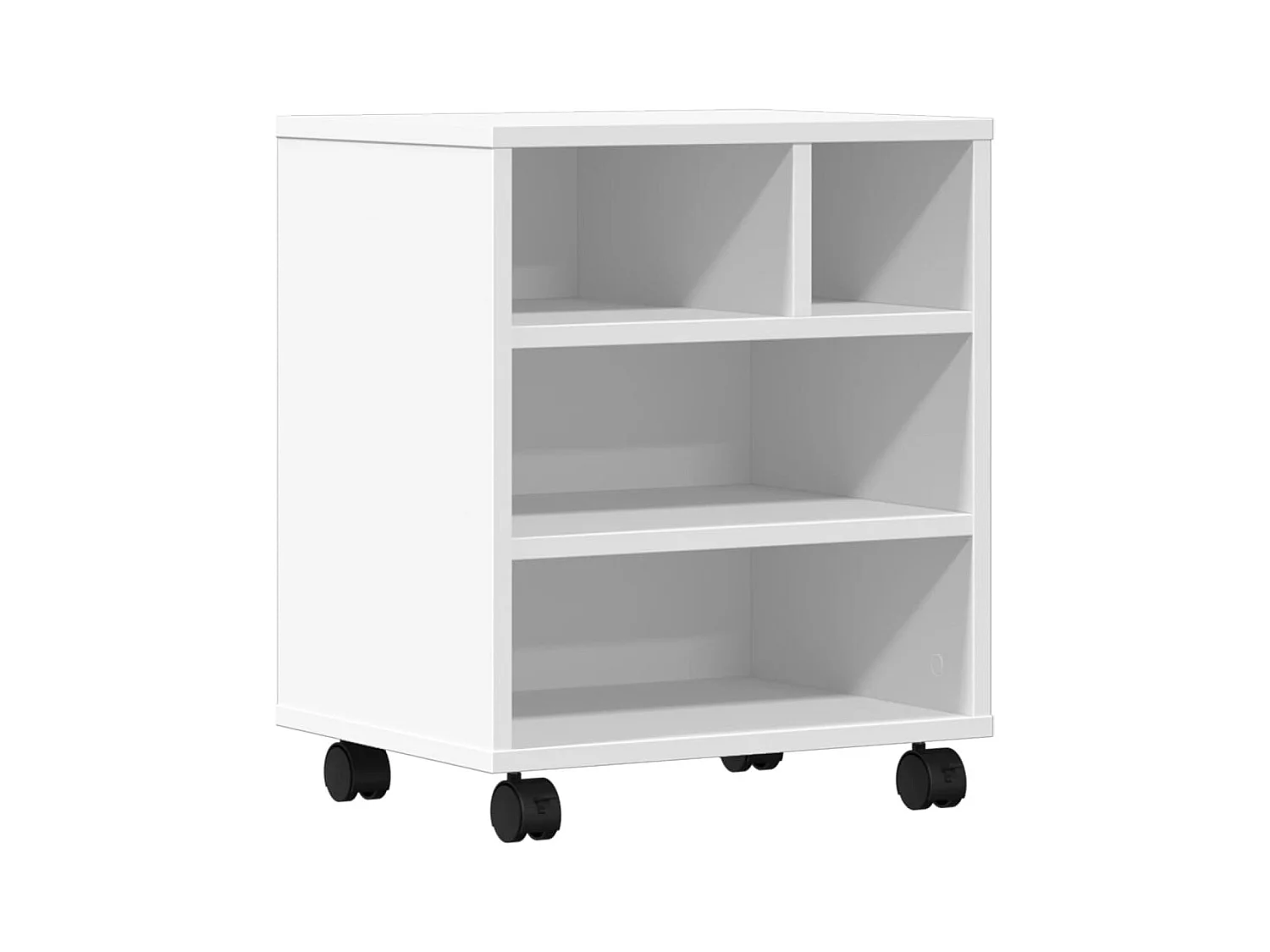 Support d'imprimante avec roulettes blanc 41x32x48 cm