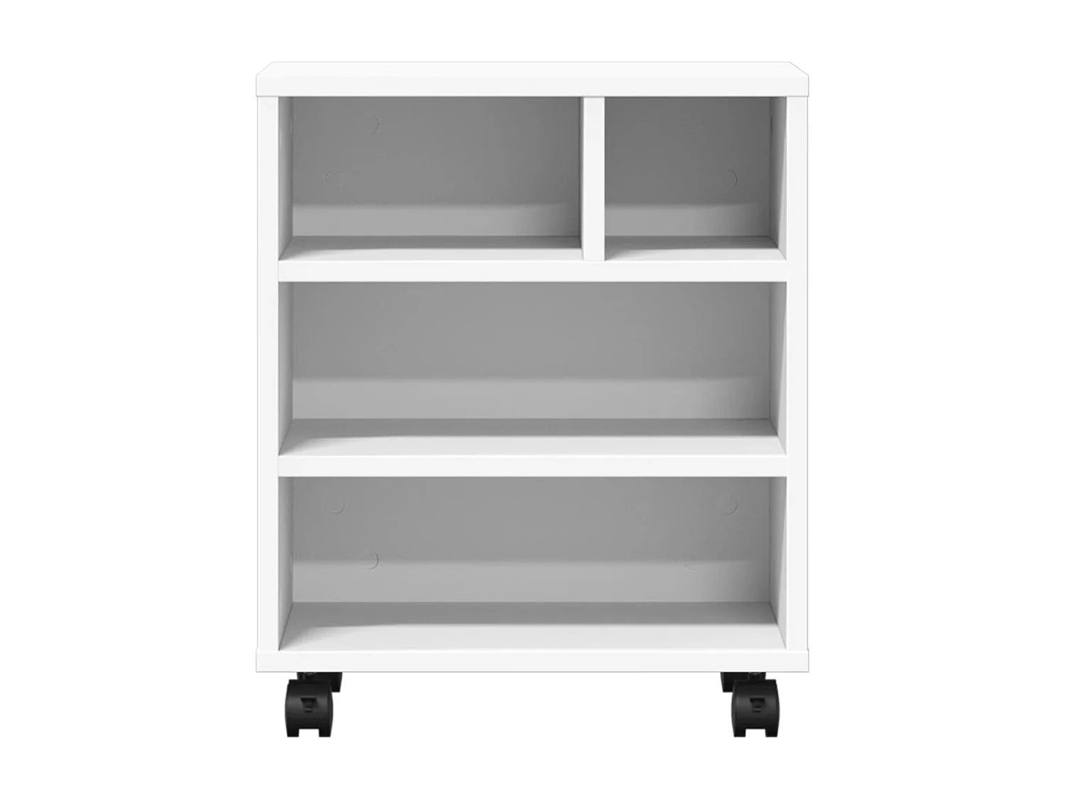 Suporte de impressora com rodas branco 41x32x48 cm