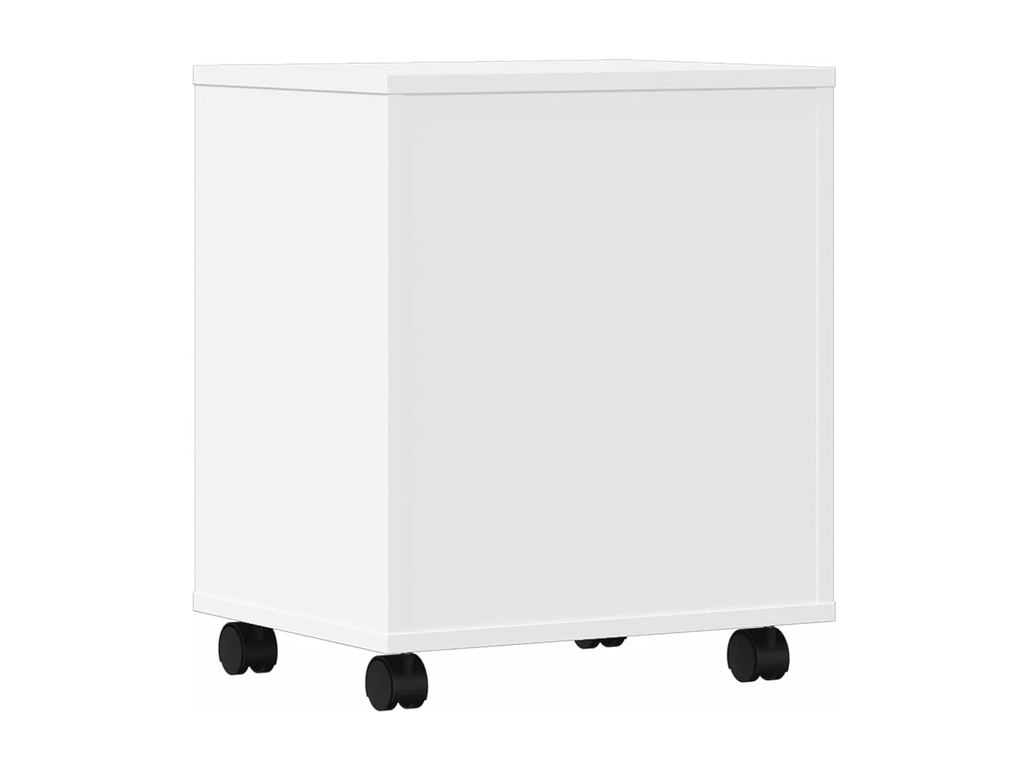 Suporte de impressora com rodas branco 41x32x48 cm