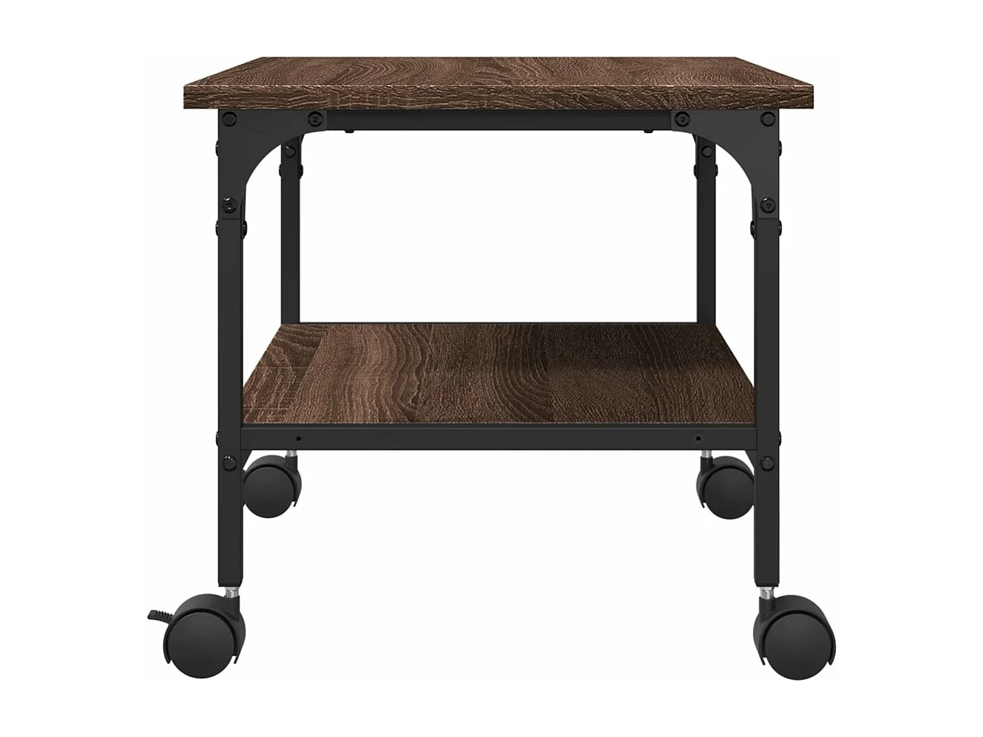 Suporte para impressora de 2 camadas carvalho marrom 50x40x38 cm