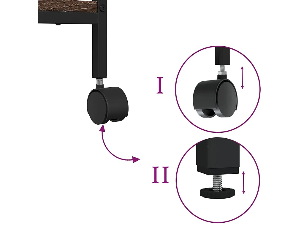 Suporte para impressora de 2 camadas carvalho marrom 50x40x38 cm