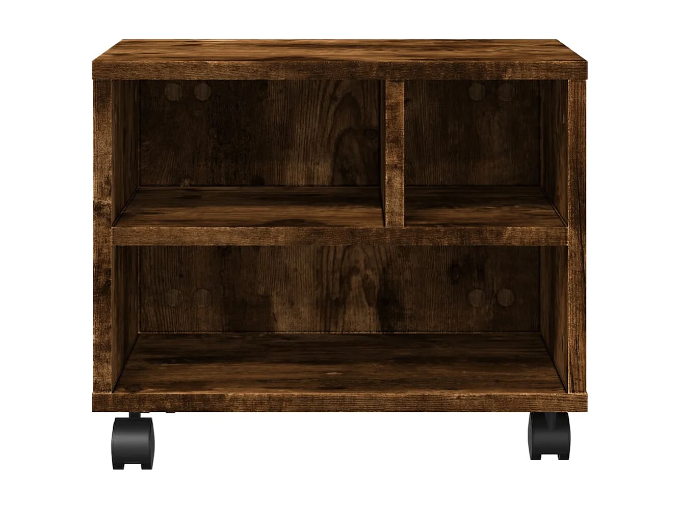 Suporte de impressora com rodas carvalho fumê 41x32x34,5 cm